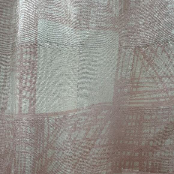 Vintage Lloyd Williams Pink & Cream Satin Button Front Career Blouse Size 4 FLAW - Picture 5 of 15